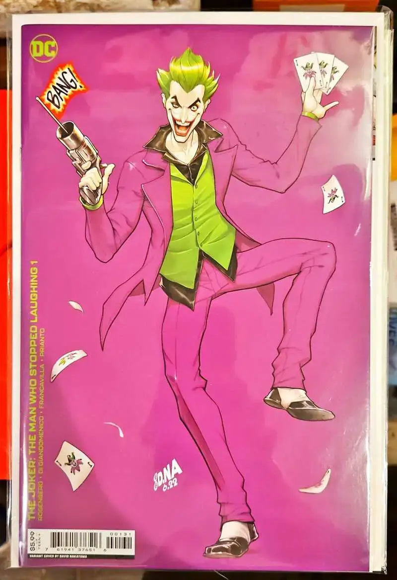 The Joker comic book ’The Man who Stopped Laughing’ with stylish border radius and box shadow.