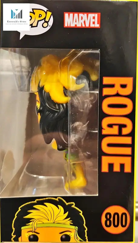 Marvel X-MEN Rogue Blacklight Funko Pop figure inside open box