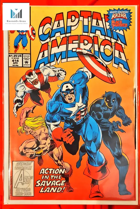 Captain America #414 Comics Trading Card featuring Captain America comic book