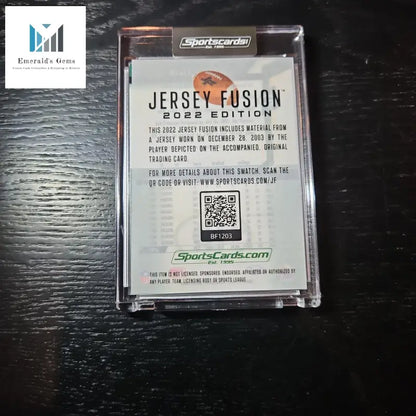 Brett Favre 2022 Jersey Fusion RC/Stars Game-Worn Swatch Cassette Label