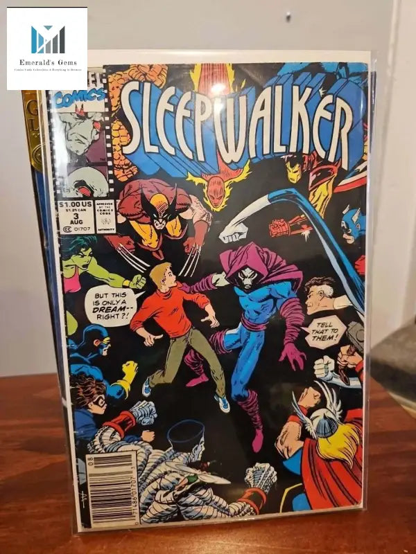 Vintage Marvel Comics: Sleepwalker #3 1991 featuring Wolverine, Iron Man, and Thor