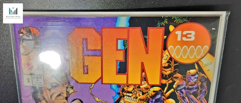 Close-up of Gen 13 #1 Comic Book by Jim Lee featuring a man - A Must-Have Collectible