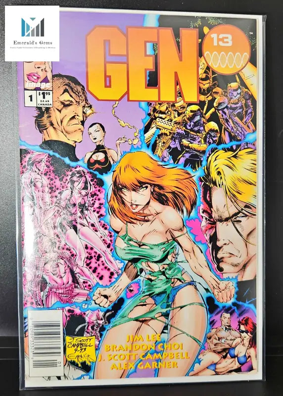 Cover of Gen 13 #1 Comic Book by Jim Lee featuring a group of young girls - Must-Have Collectible