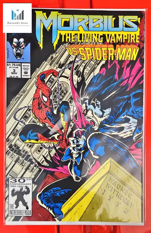Morbius #3 cover featuring the debut of Spider-Man, Marvel Comics