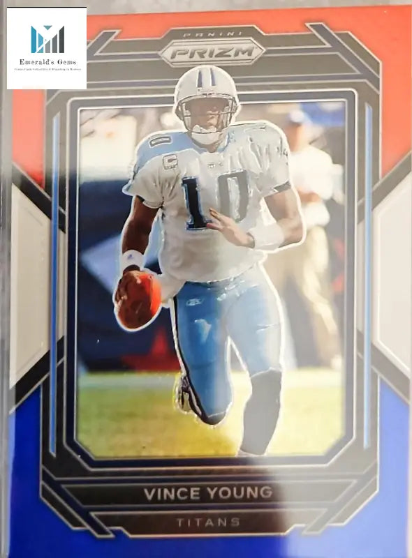 Vince Young Prizm Trading Card featuring man running