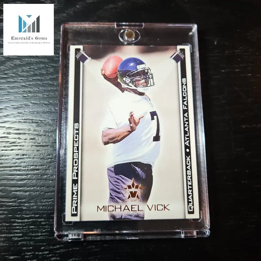 2001 Michael Vick rookie variant NFL trading card featuring football player