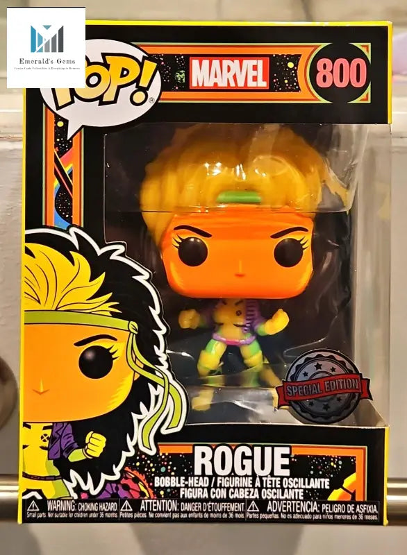 Marvel X-MEN Rogue Blacklight Funko Pop vinyl figure.