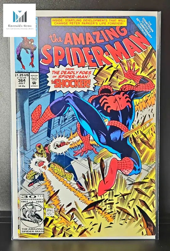 The Amazing Spider-Man #364 comic in Spider-Man Showdown product display